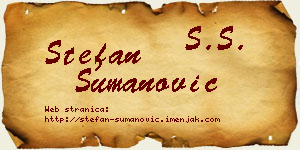 Stefan Šumanović vizit kartica
